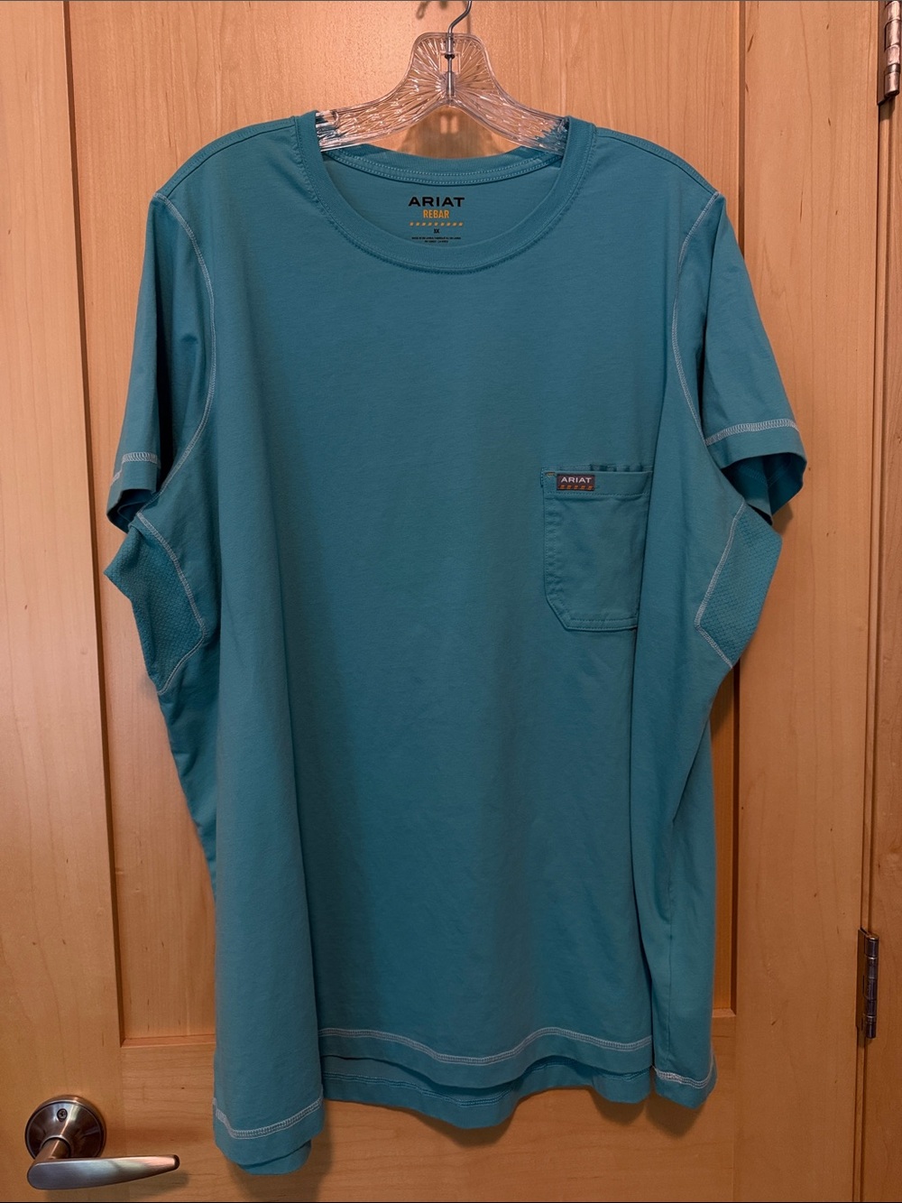 Ariat Women’s Turquoise Crew Neck Short-Sleeve Pocket Tee